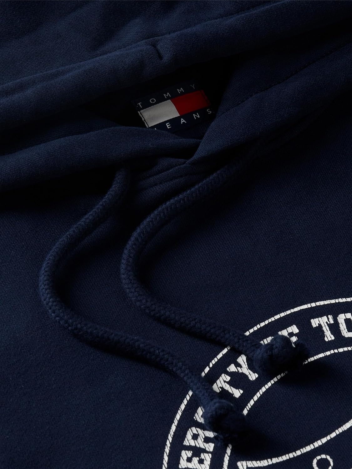 image:imageTommy Jeans Mens Medium Weight Hoodie Sweatshirt With Printed Varity LogoDark Blue