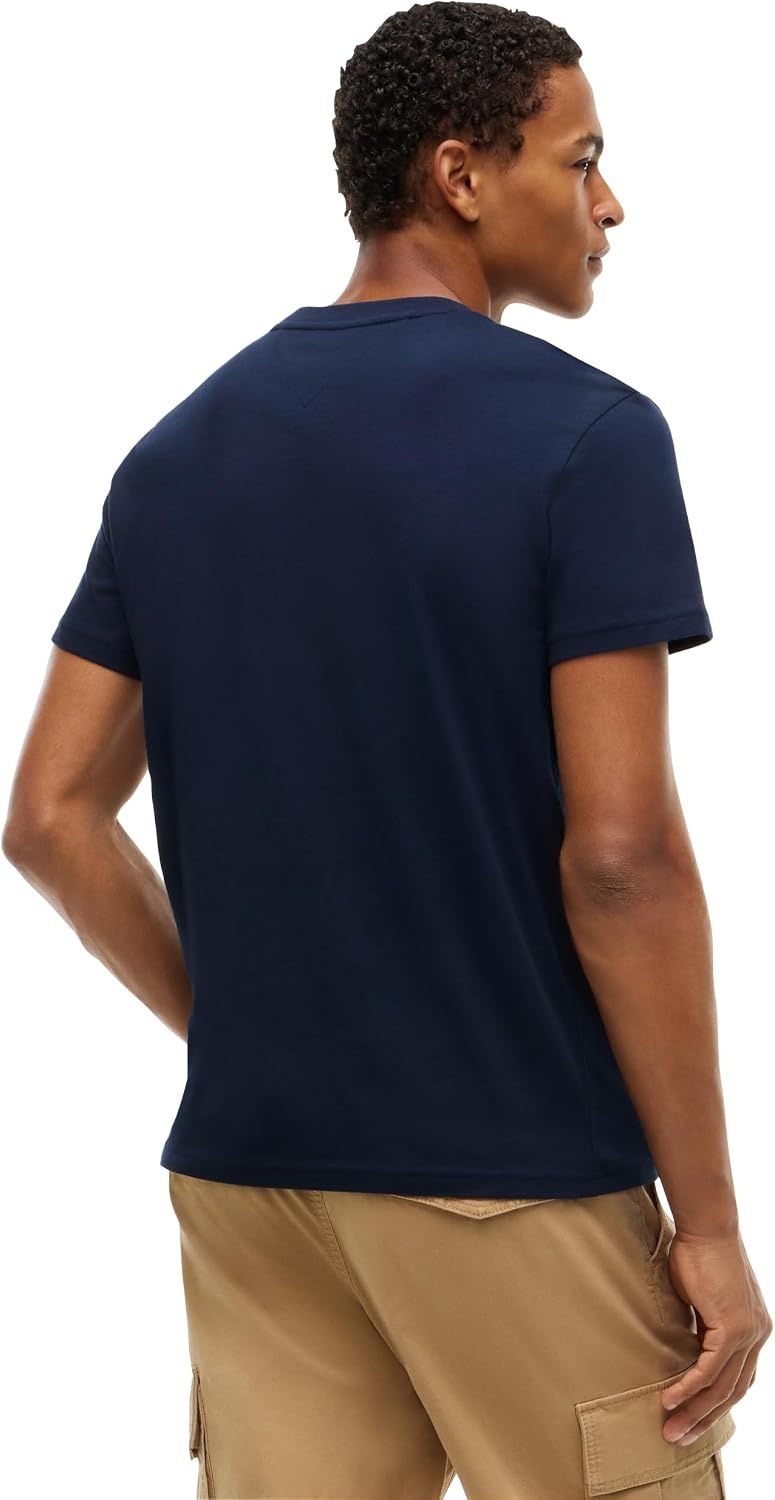image:imageTommy Jeans Mens Short Sleeve Cotton Graphic TShirts in Regular FitDark Blue
