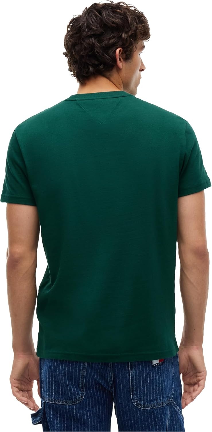 image:imageTommy Jeans Mens Short Sleeve Cotton Graphic TShirts in Regular FitVelvet Green