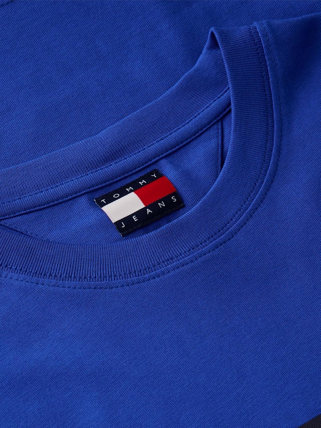 image:imageTommy Jeans Mens Short Sleeve Cotton Graphic TShirts with Big Flag Logo DesignDeep Marine