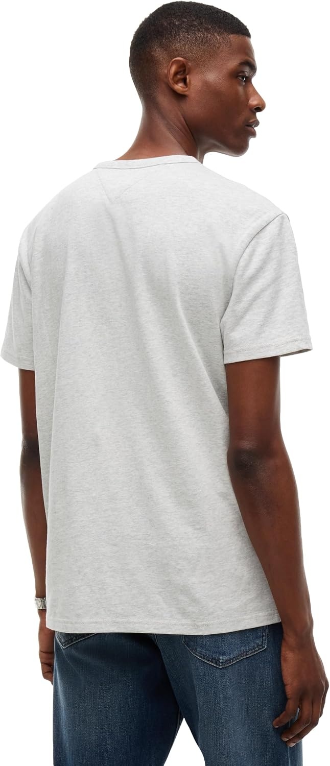 image:imageTommy Jeans Mens Short Sleeve Cotton Graphic TShirtsIce Grey Heather