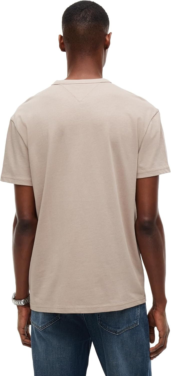 image:imageTommy Jeans Mens Short Sleeve Cotton Graphic TShirtsLimestone Dust