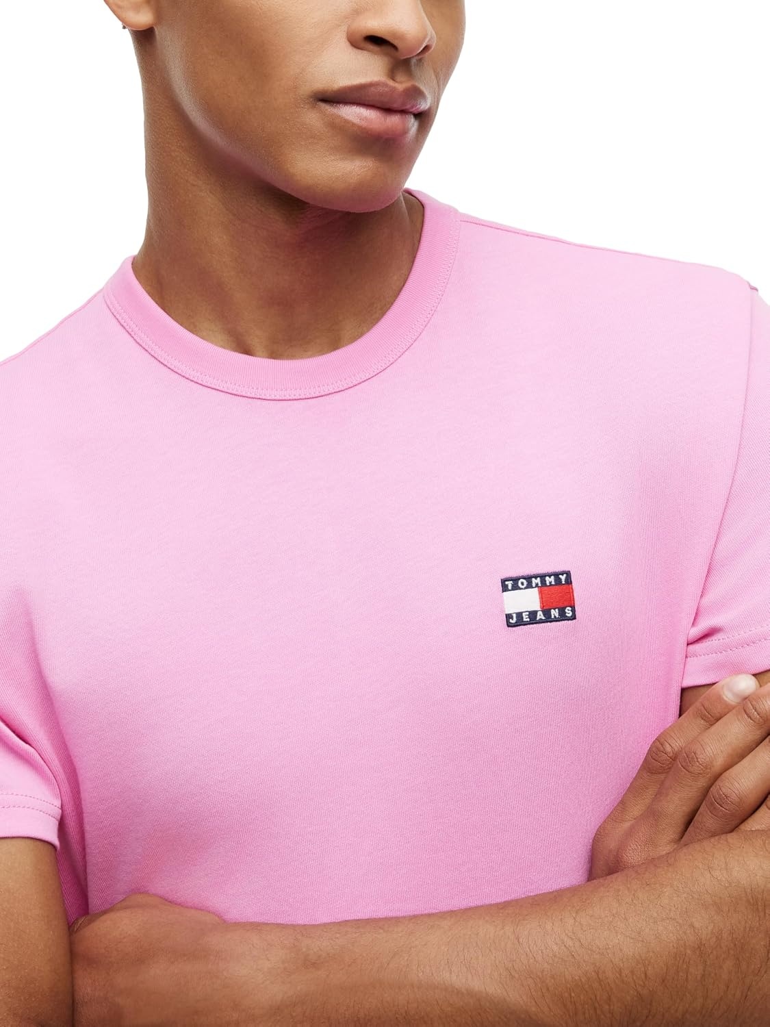 image:imageTommy Jeans Mens Short Sleeve Cotton Graphic TShirtsPink Daisy