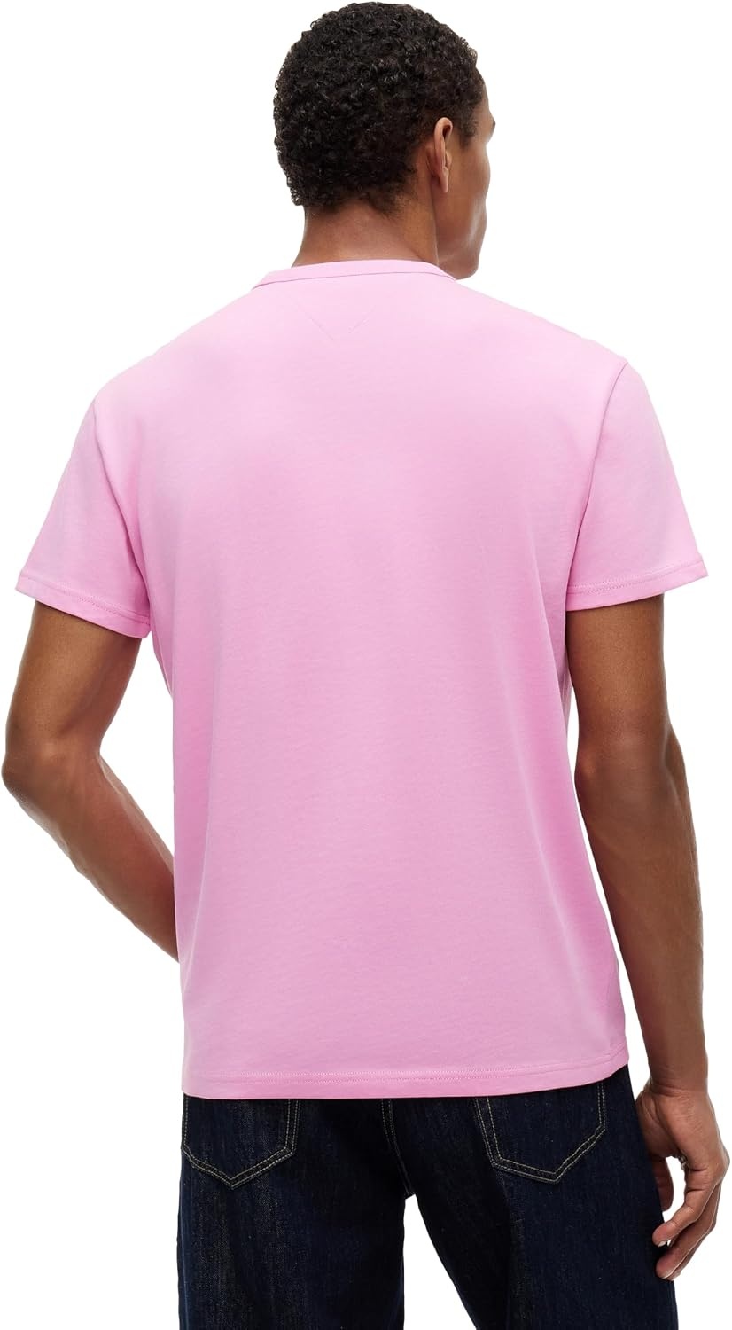 image:imageTommy Jeans Mens Short Sleeve Cotton Graphic TShirtsPink Daisy