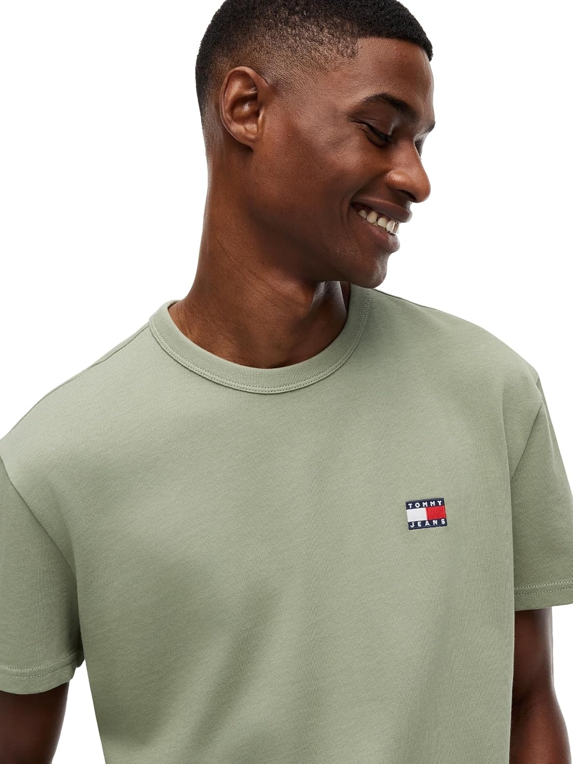 image:imageTommy Jeans Mens Short Sleeve Cotton Graphic TShirtsSpring Olive