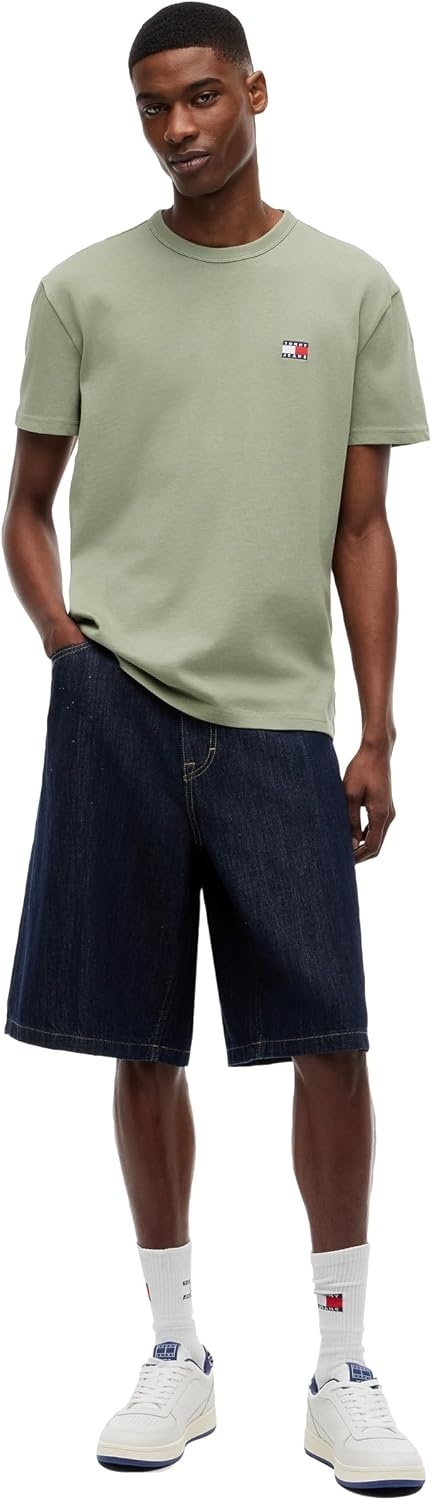 image:imageTommy Jeans Mens Short Sleeve Cotton Graphic TShirtsSpring Olive