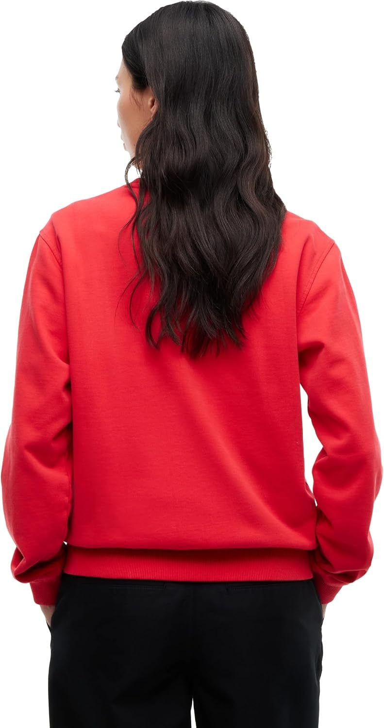 image:imageTommy Jeans Womens Medium Weight Cotton Graphic Crewneck Sweatshirt PulloverLavish Red
