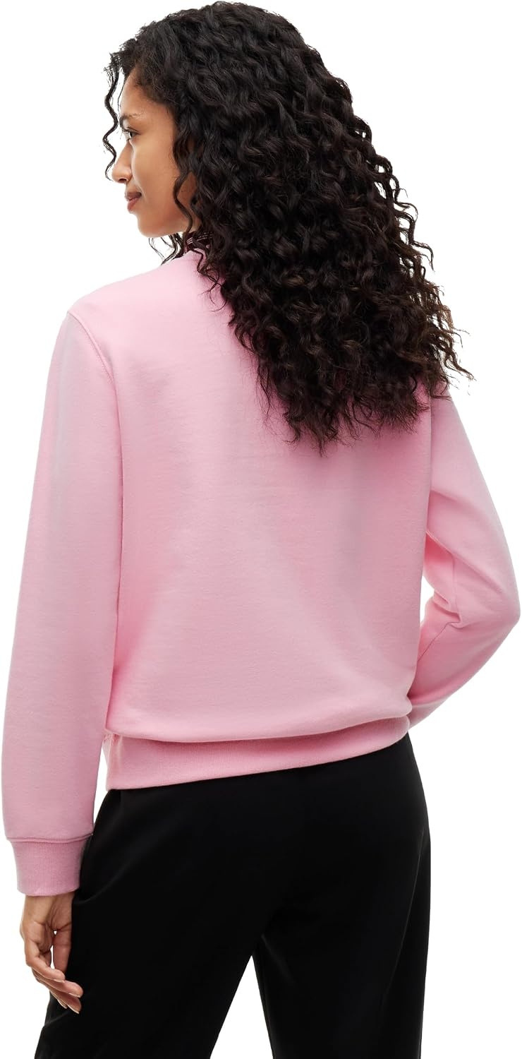 image:imageTommy Jeans Womens Medium Weight Graphic Crewneck Sweatshirt PulloverPink Sugar