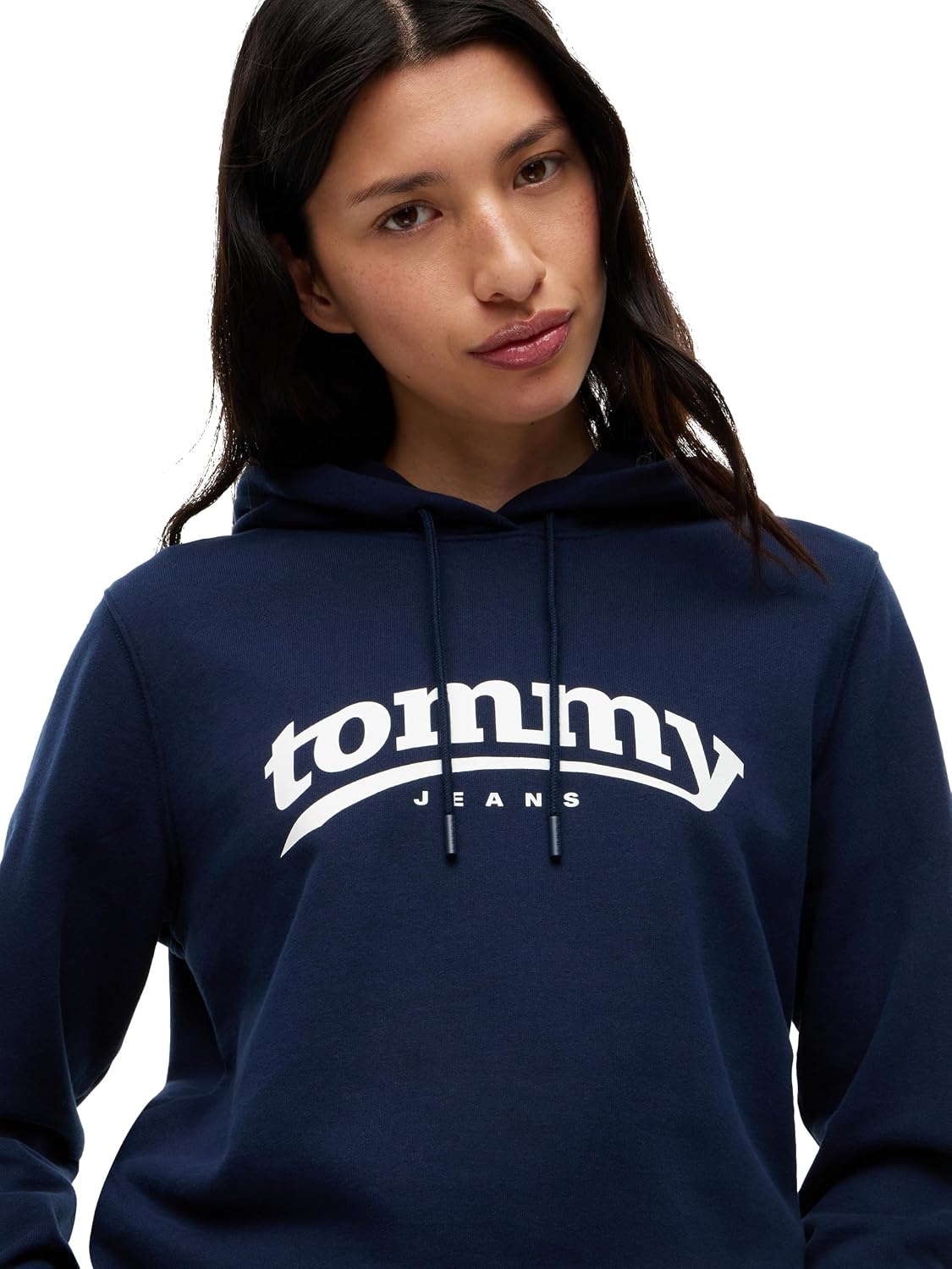 image:imageTommy Jeans Womens Medium Weight Graphic Pullover Hoodie SweatshirtDark Blue