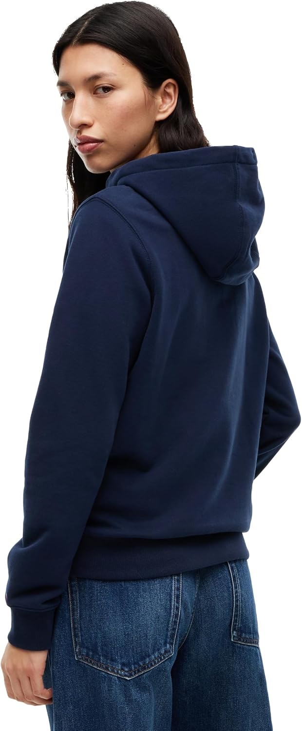 image:imageTommy Jeans Womens Medium Weight Graphic Pullover Hoodie SweatshirtDark Blue
