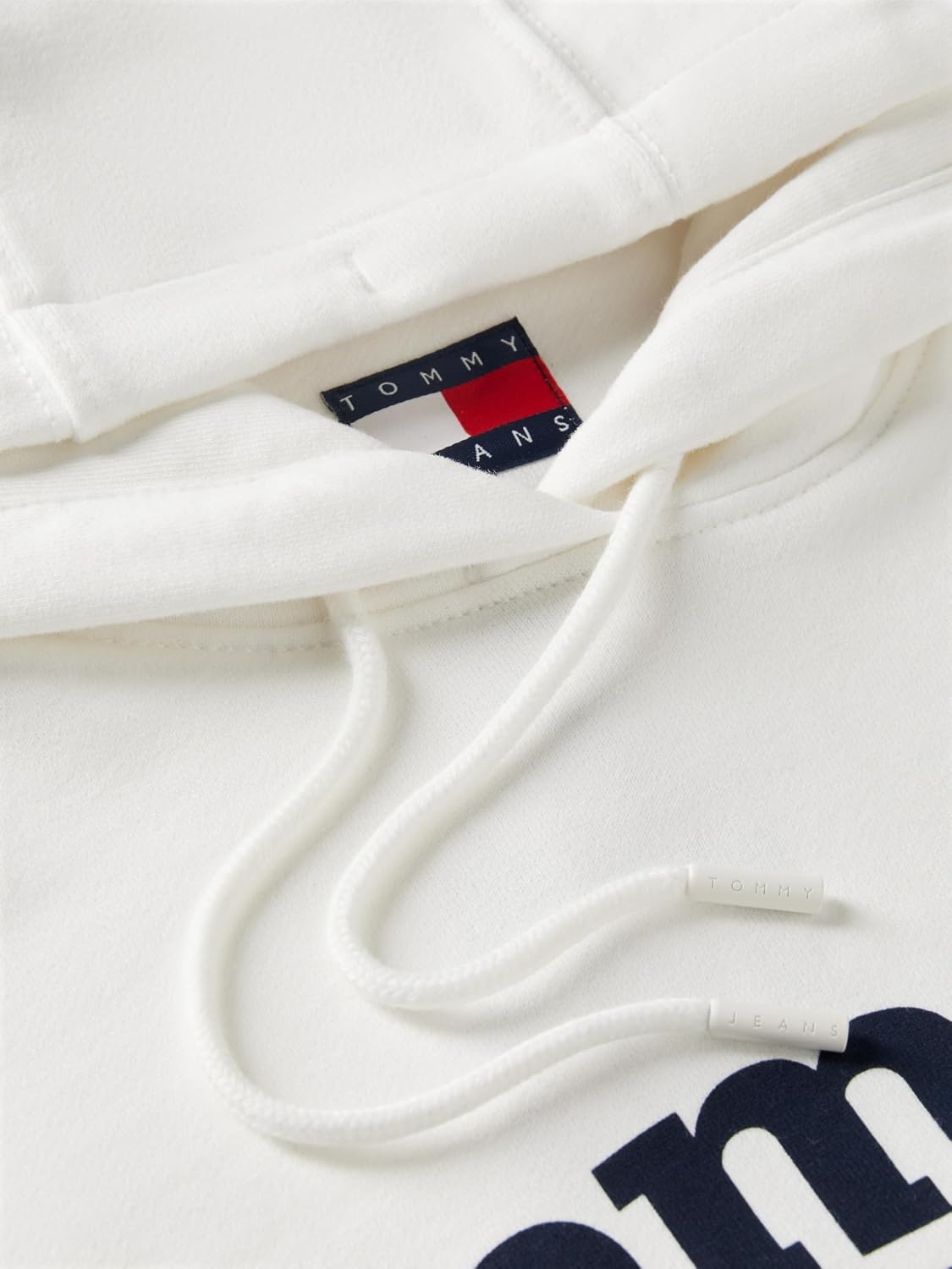 image:imageTommy Jeans Womens Medium Weight Graphic Pullover Hoodie SweatshirtEcru
