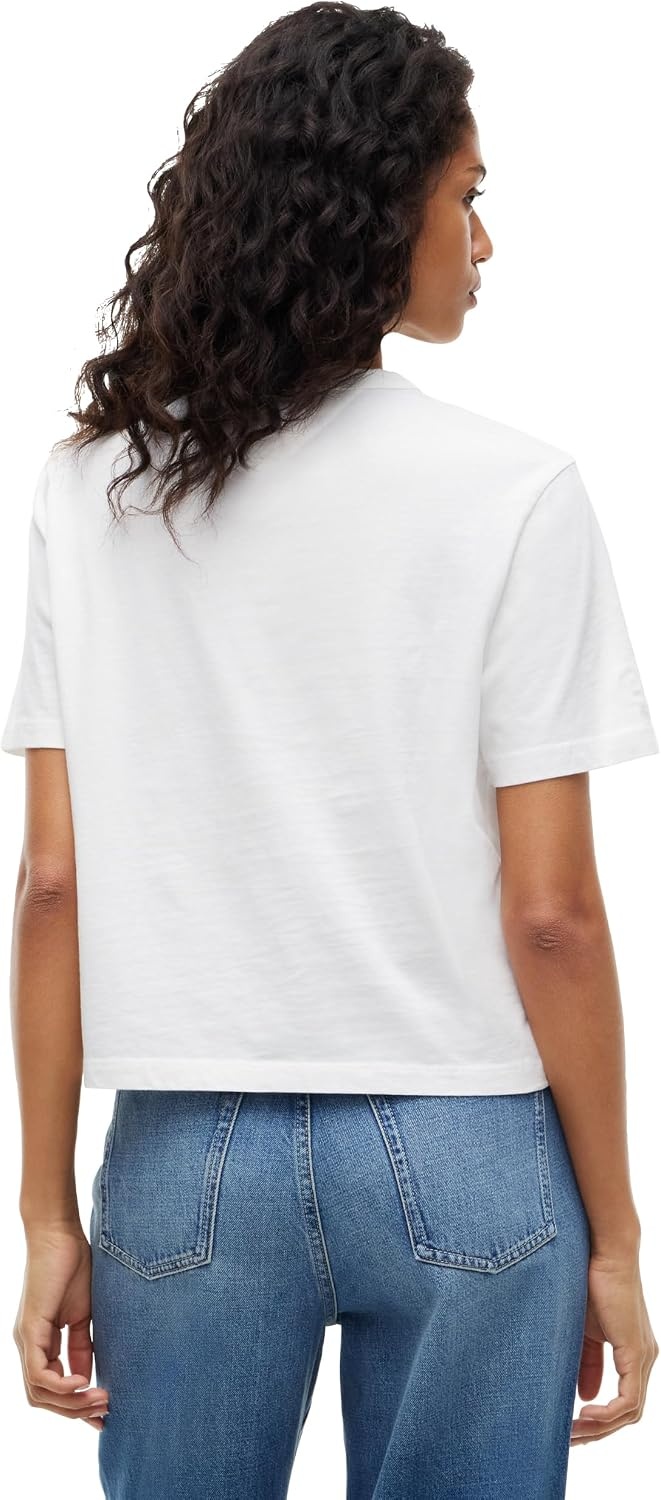 image:imageTommy Jeans Womens Short Sleeve Cotton Graphic Boxy Fit TShirtEcru