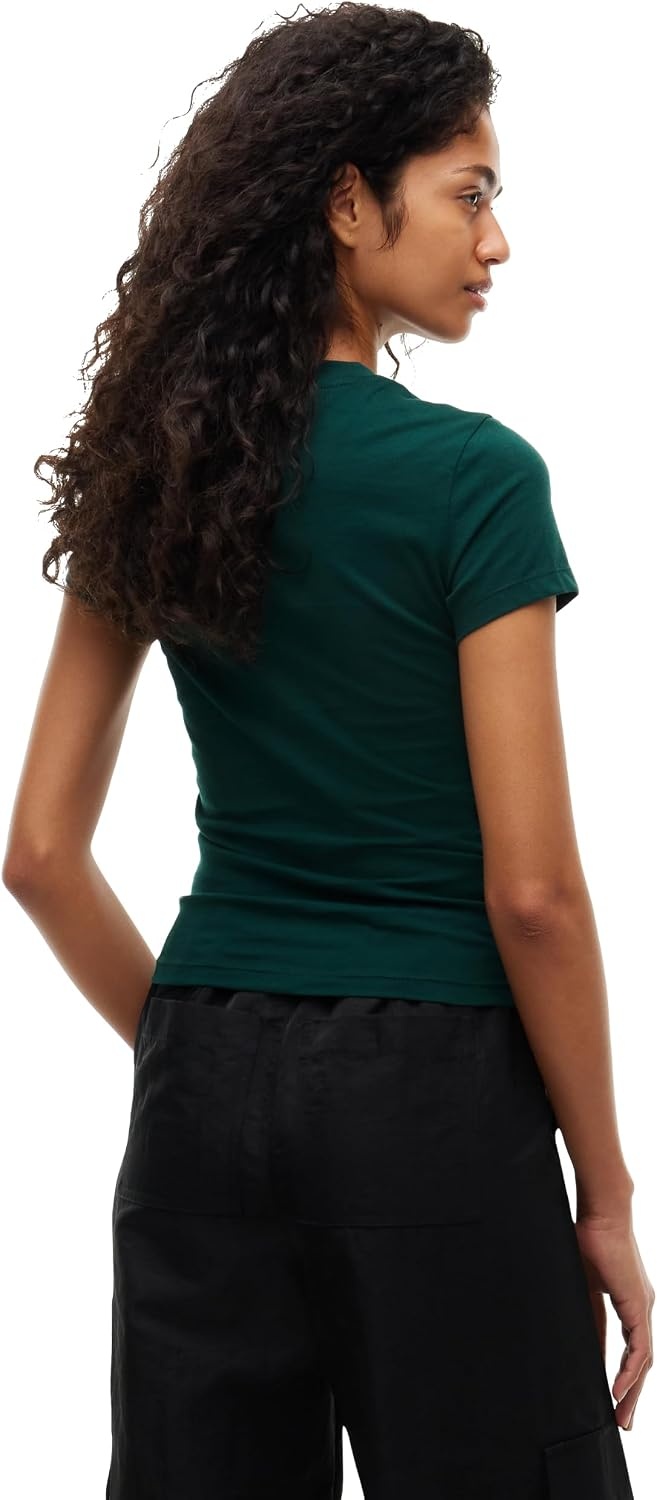 image:imageTommy Jeans Womens Short Sleeve Cotton Graphic TShirt in Slim FitElegant Green