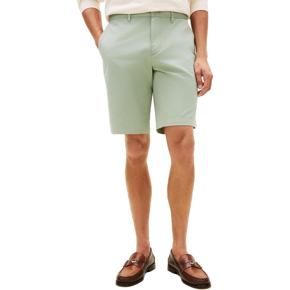 image:imageTommy Hilfiger Mens Casual Cotton Shorts 95 Inch with Stretch Also Available in Big and TallMinty Grey
