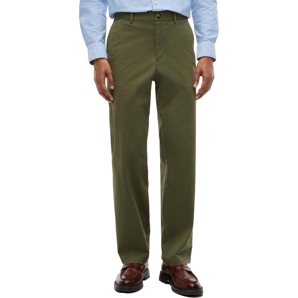 image:imageTommy Hilfiger Mens Causal Cotton Chino Pants with Stretch in Straight FitGhost Fern