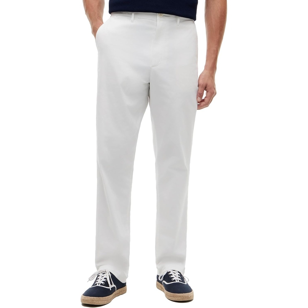 image:imageTommy Hilfiger Mens Causal Cotton Chino Pants with Stretch in Straight FitOptic White