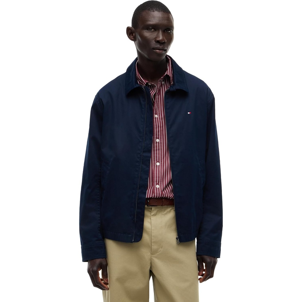 image:imageTommy Hilfiger Mens Lightweight Cotton Bomber JacketNavy Blue