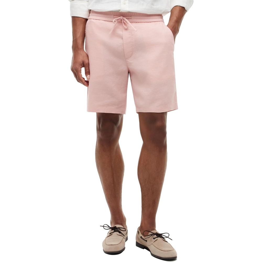 image:imageTommy Hilfiger Mens Lightweight Linen Shorts 8 Inch in Regular FitDelicate Petal