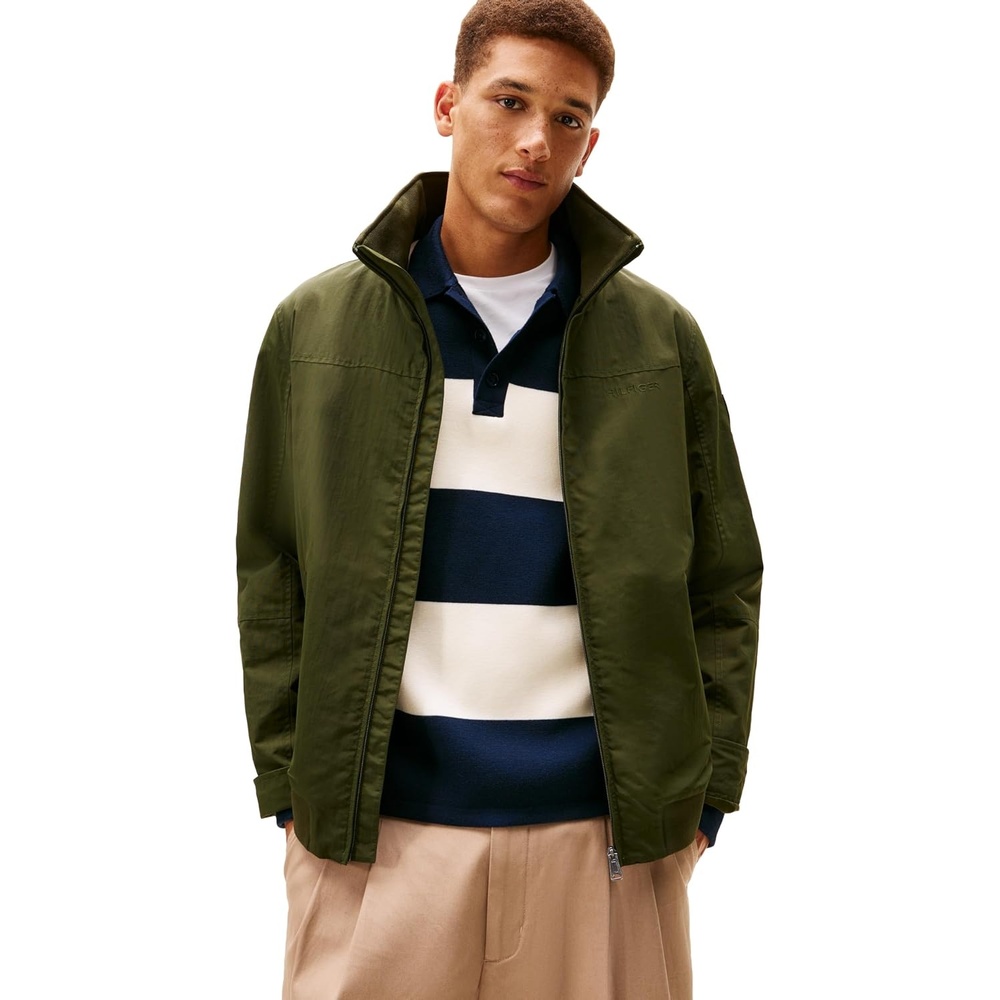 image:imageTommy Hilfiger Mens Lightweight Waterproof Regatta Bomber JacketArctic Spruce