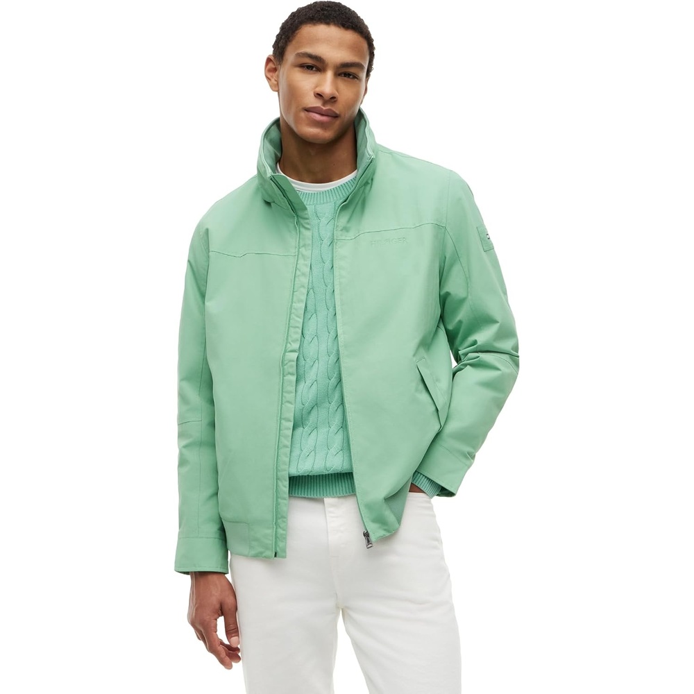 image:imageTommy Hilfiger Mens Lightweight Waterproof Regatta Bomber JacketCut Grass