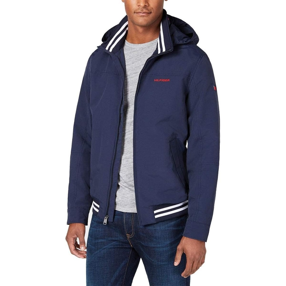 image:imageTommy Hilfiger Mens Lightweight Waterproof Regatta Bomber JacketSailor Navy