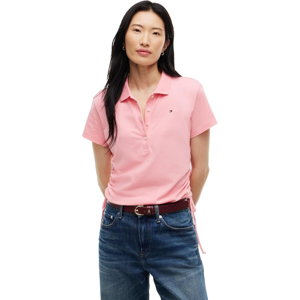 image:imageTommy Hilfiger Womens Cotton Pique Short Sleeve Polo Shirt in Classic Fit with StretchCarnation Pink
