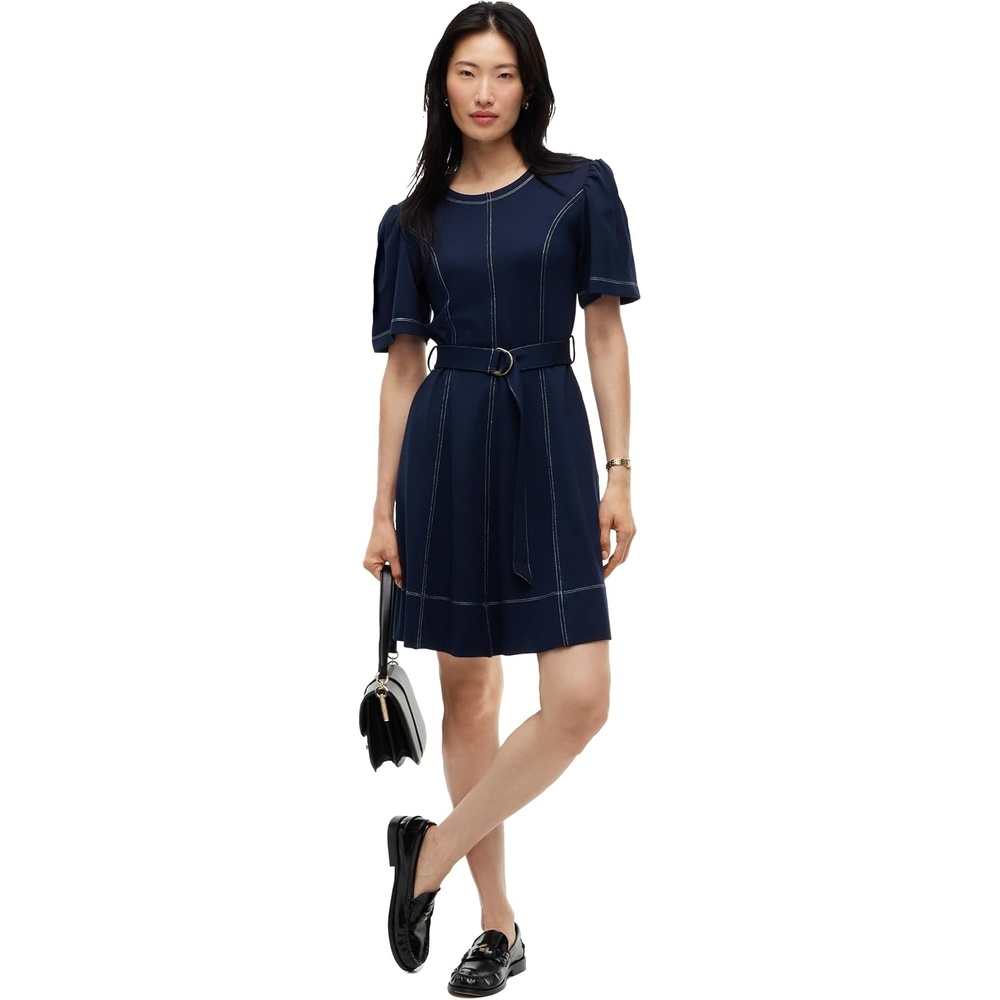 image:imageTommy Hilfiger Womens Short Sleeve Dress with BeltDark Blue