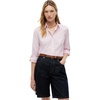 Banker Stripe White/Classic Pink