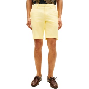 Tommy Hilfiger Men’s Casual Cotton Shorts 9.5 Inch with Stretch, Also Available in Big and Tall(Citronella)