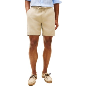 Tommy Hilfiger Men’s Lightweight Linen Shorts 8 Inch in Regular Fit(Batique Khaki)
