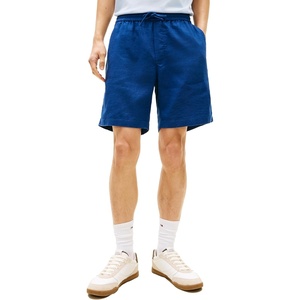 Tommy Hilfiger Men’s Lightweight Linen Shorts 8 Inch in Regular Fit(Blue Jean)