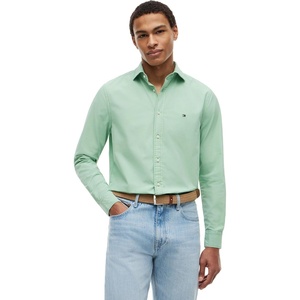 Tommy Hilfiger Men’s Long Sleeve Poplin Shirts in Regular Fit, Men’s Button Down Shirts, Also Available in Big and Tall(Cut Grass)