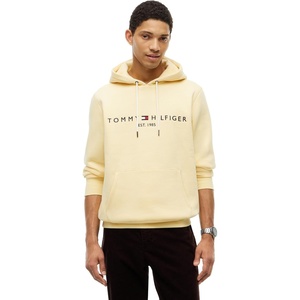 Tommy Hilfiger Men’s Medium Weight Fleece Hoodie Sweatshirt With Embroidered Logo, Also Available in Big & Tall(Light Daffodil)