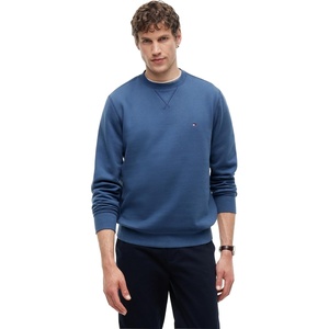 Tommy Hilfiger Men’s Medium Weight Fleece Pullover Crewneck Sweatshirt(Aegean Sea)