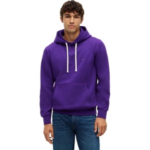 Tommy Hilfiger Mens Ribbed Hoodie Sweatshirt(Tuscan Grape)