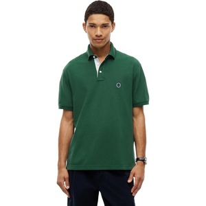 Tommy Hilfiger Men’s Short Sleeve Casual Polo Shirts in Classic Fit with Embroidered Crest Design(Ornamental Green)