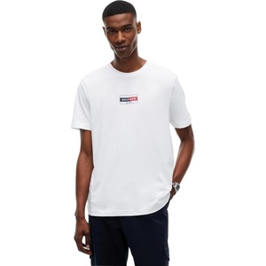 Tommy Hilfiger Men’s Short Sleeve Cotton Crewneck Flag Graphic T-Shirts(White)