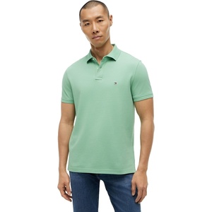 Tommy Hilfiger Men’s Short Sleeve Polo Shirts in Regular Fit With Stretch and Organic Pique Cotton(Cut Grass)