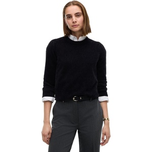 Tommy Hilfiger Women’s Lightweight Long Sleeve Crewneck Sweater Pullover(Black)