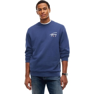 Tommy Jeans Men’s Medium Weight Crewneck Sweatshirt With Logo(Basic Navy)